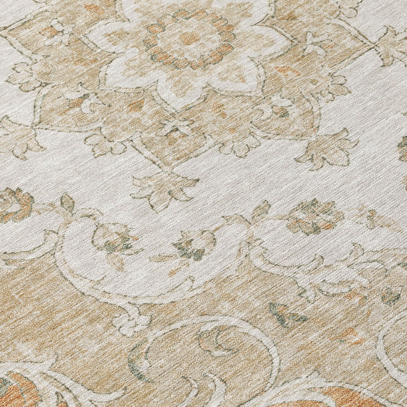 Tapis Chantille ACN3080 Global, lavable à la machine, intérieur/extérieur, Cuivre, 10 pi x 14 pi