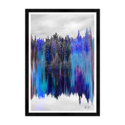 Reflective Treescape in Blue by Tim Klein - Picture Frame Photograph