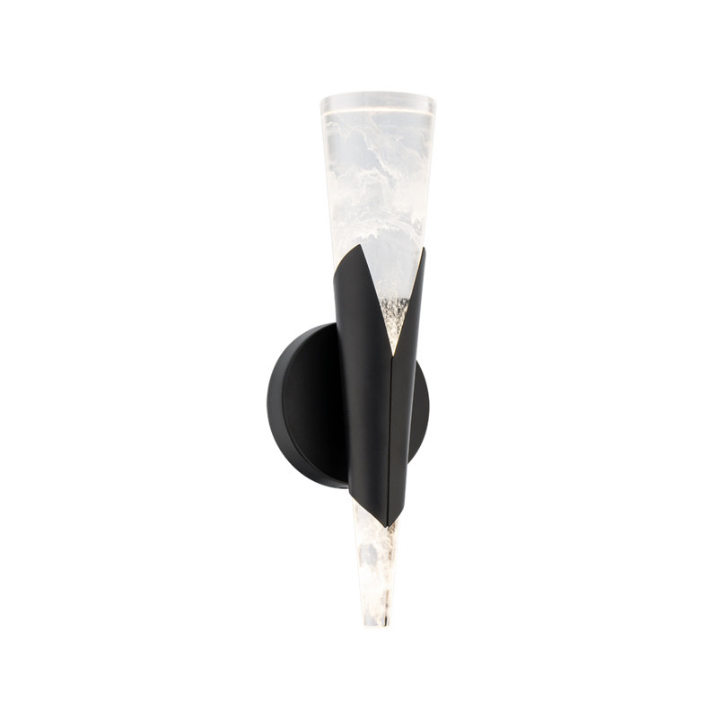 Kilt LED Dimmable Wall Sconce, 2700K, Black