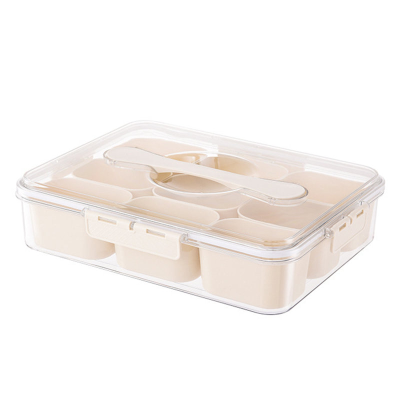 Boîte de rangement pour épices avec 9 compartiments et plateau de service avec couvercle