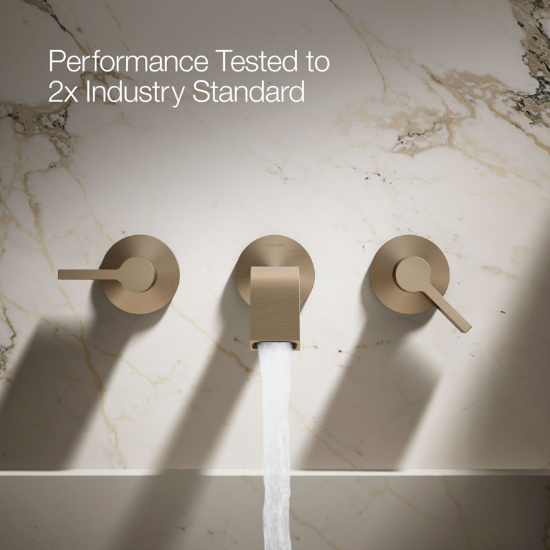 Components Wall-Mount Bathroom Sink Faucet Trim, Vibrant Brushed Bronze