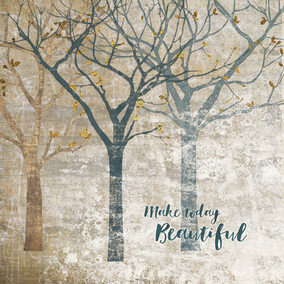 Teal Trees Beautiful - Wrapped Canvas Print
