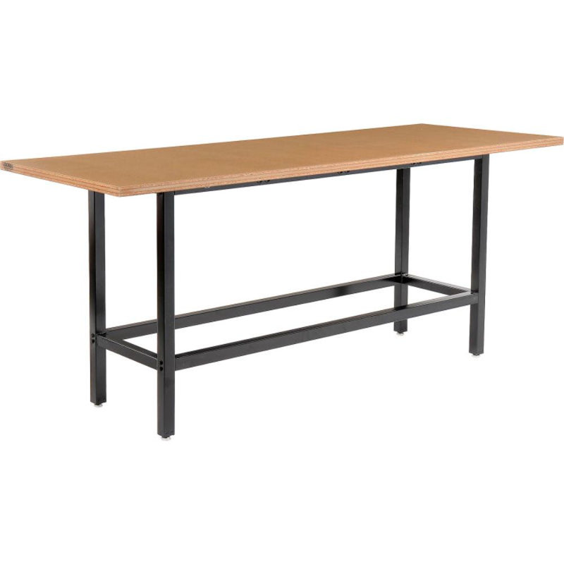 Metal Base Writing Desk with Power Outlet, 42" H  x 92" W x 36" D