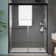 50" - 54" W x 70" H Double Sliding Semi-Frameless Shower Door with Clear Glass