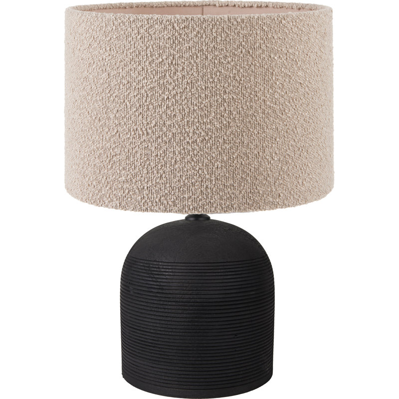 Wood Table Lamp, 19.29" H x 13.78" W x 13.78" D, Brown, Black