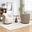 Fauteuil demi-tonneau pivotant en velours Stith-979009632