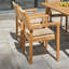 Ensemble de salle à manger en bois d'acacia avec chaise empilable Mauricio-1703800268