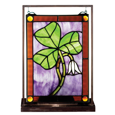 Shamrock Lighted Mini Tabletop Window Panel