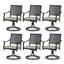 Ensemble de salle à manger d'extérieur 7 pièces Salem avec 6 chaises pivotantes et 1 table rectangulaire