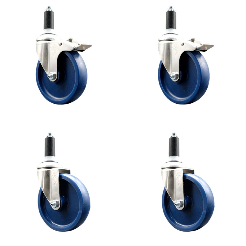 Roulettes pivotantes, H 3,5 po x l 3,5 po