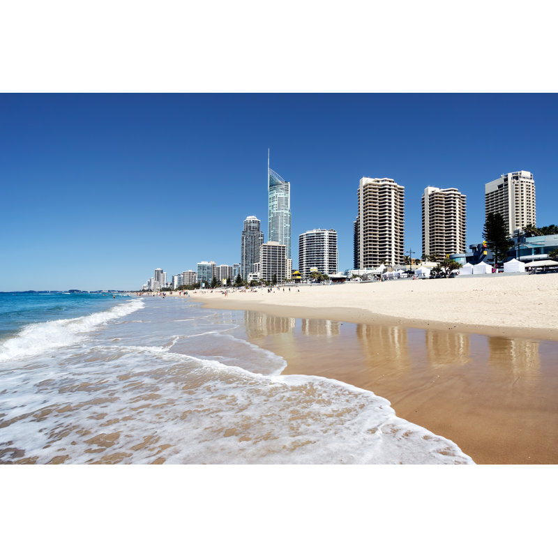 Surfers Paradise Beach - Wrapped Canvas Print, 51cm H x 76cm W x 3.8cm D