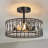 Baconton Dimmable Crystal Semi Flush Mount Ceiling Light