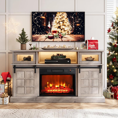 TV Stand for TVs up to 65"" with Electric Fireplace Included -  LGHM, XE00146421-WF