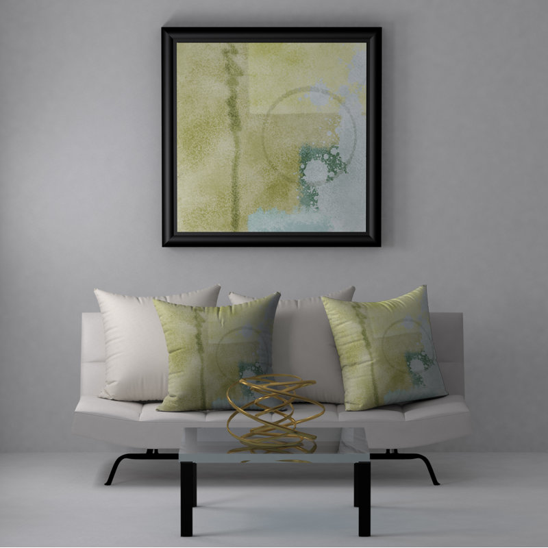 Abstract Reversible Throw Pillow, 20" x 20"