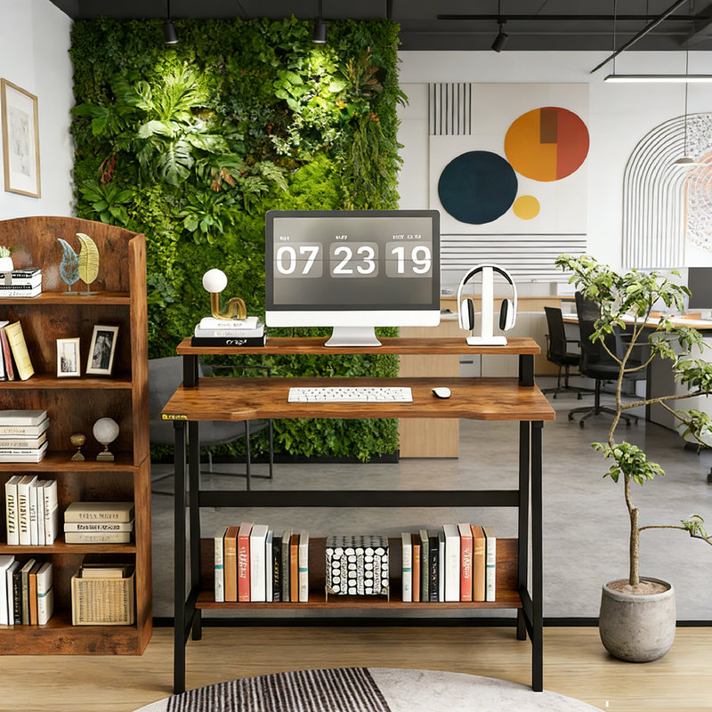 Metal Base Computer Desk