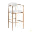 Ensemble de 2 tabourets de bar rembourrés avec dossier pour îlot de cuisine, pieds en fer et bois, capacité de poids de 260 lb-150522989-150522990