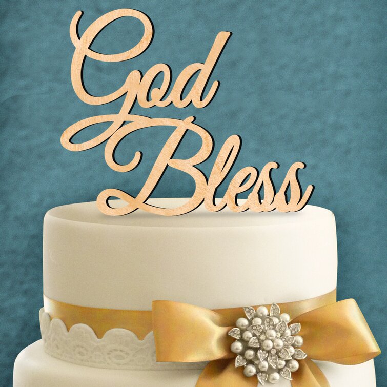 God Bless | Cake Topper