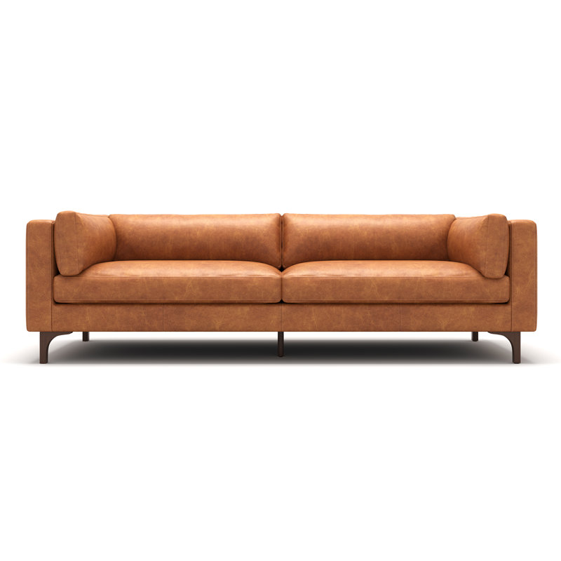Mary Top Grain Leather Wide Sofa