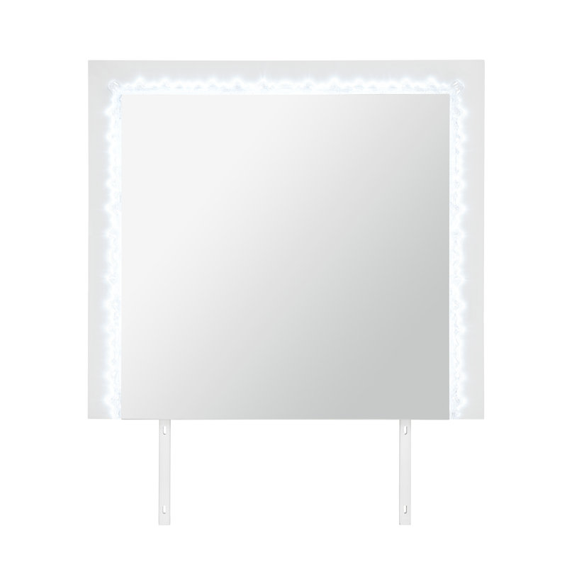 Naomi Silver Bedroom Mirror With Led
