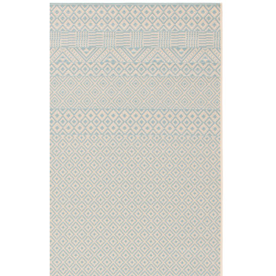 Tapis intérieur / extérieur beige / turquoise Lenwood