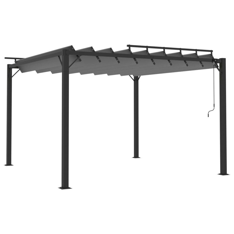 Terral 3m x 3m Aluminium Patio Gazebo, Anthracite