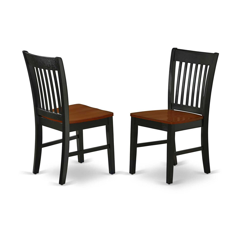 3 Piece Dining Table Set for Small Spaces Contains a Rectangle Dining Room Table with Dropleaf and 2 Wooden Seat Chairs, Black & Cherry