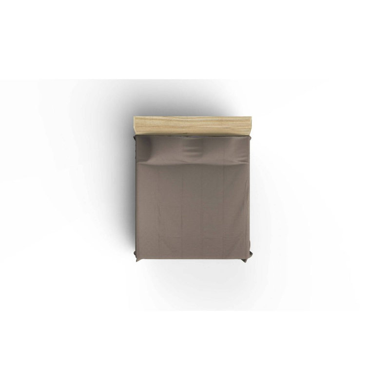 Couvre-lit / couvre-lit 100% coton Magdaleno, Couvre-lit 63 po x 94 po, Brun