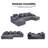 141" Cloud Modular U-Shaped Sectional Sofa with Chaise, Corduroy Oversized Couch for Living Room, No Assembly Required,Dark Grey-1665320226