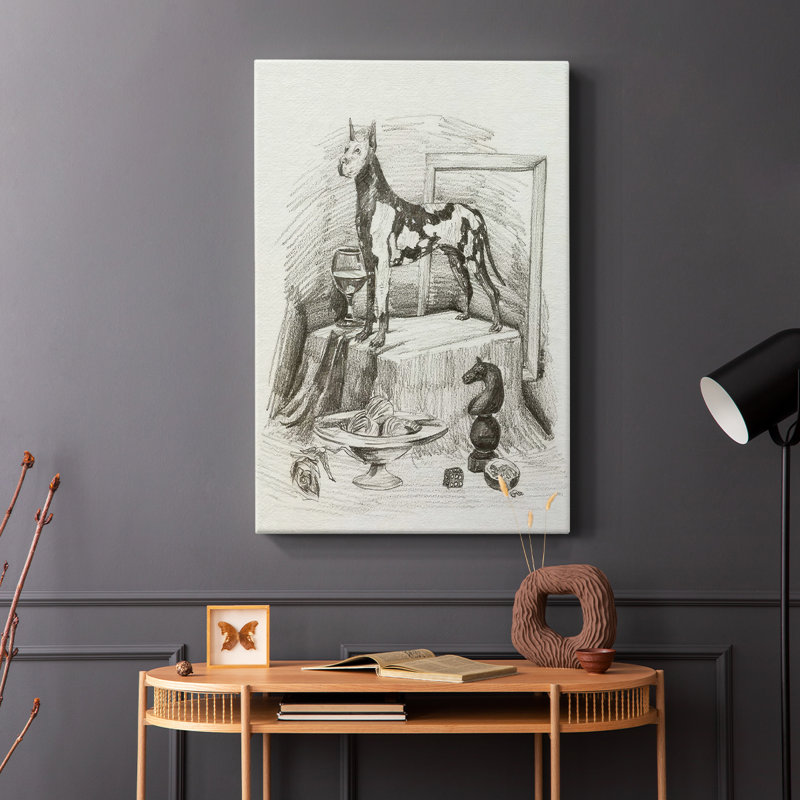 A Gentleman VI -Galerie enveloppée Cavas, H 18 po x l 12 po