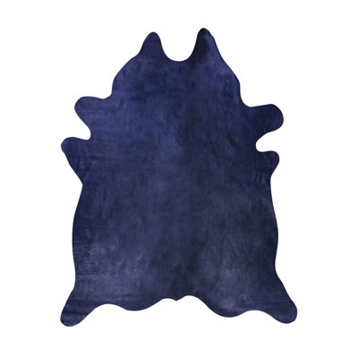 Rondon Navy Blue Cowhide Cowhide 5' X 7' Area Rug