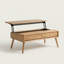 Table basse à plateau relevable en chêne massif 39 po avec rangement MCM-1273601632-1267755299