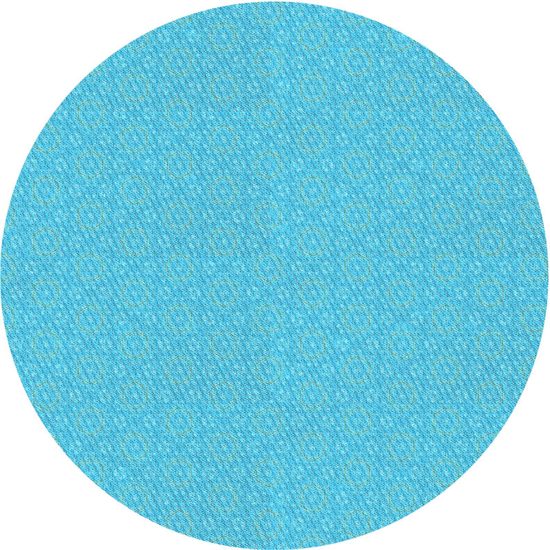 Chenille Geometric Indoor Rug, Round 5'