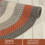Tapis rouge / gris / brun tressé à la main Enika-1260016937