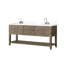 Ensemble de meuble-lavabo double P 22 po, comptoir en marbre de Carrare et robinet-8182190-8182195