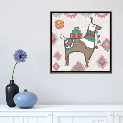 «Playful Llamas I» par Farida Zaman - reproduction