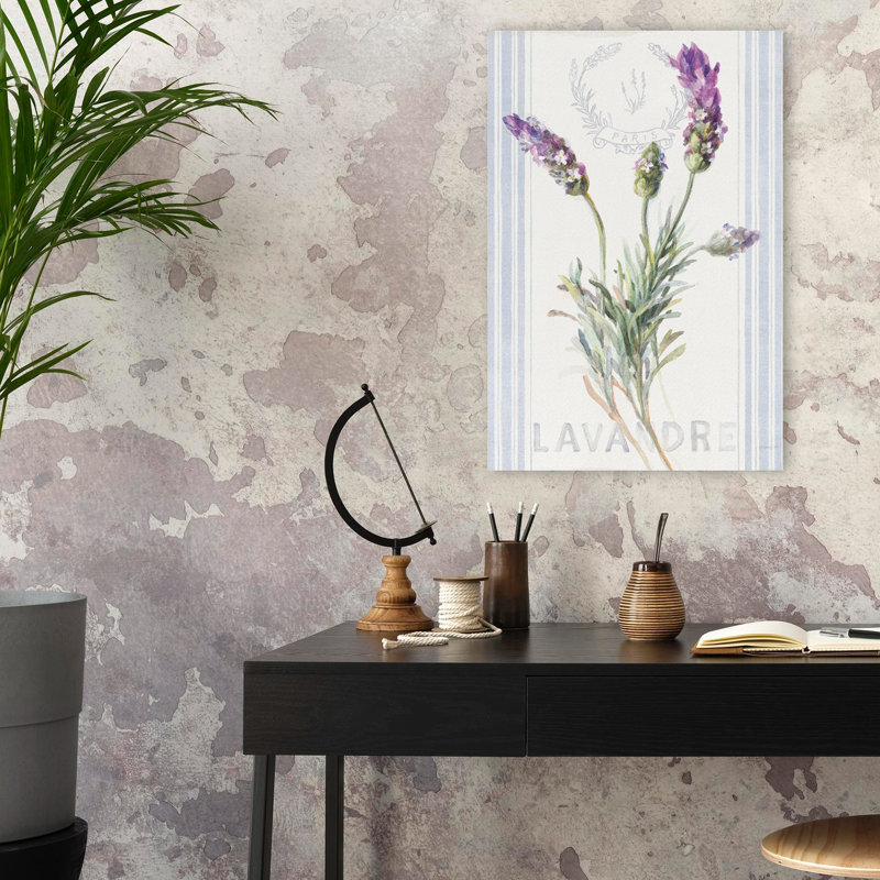 Fleurs et fleur de lavande bleue, H 24 po x l 16 po