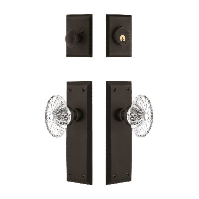 Nostalgic Warehouse New York Entry Set with Oval Fluted Crystal