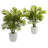 Ensemble de 2 plantes de palmier artificielles dans un pot de fleurs