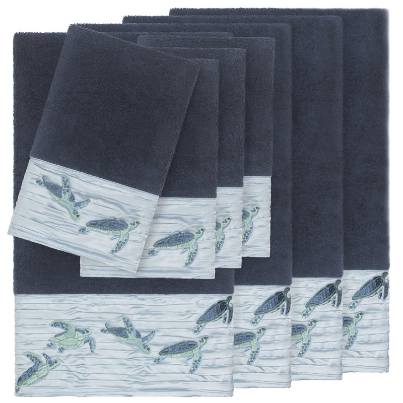 Ensemble de serviettes 8 pièces Mia, Bleu minuit