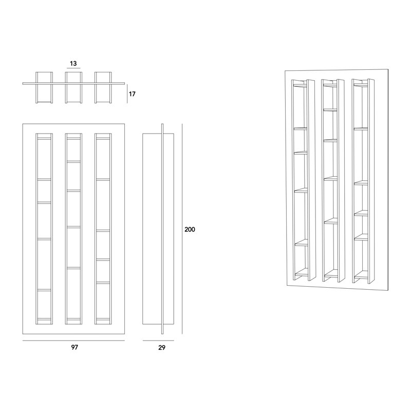 Pirwi Floating Bookcase