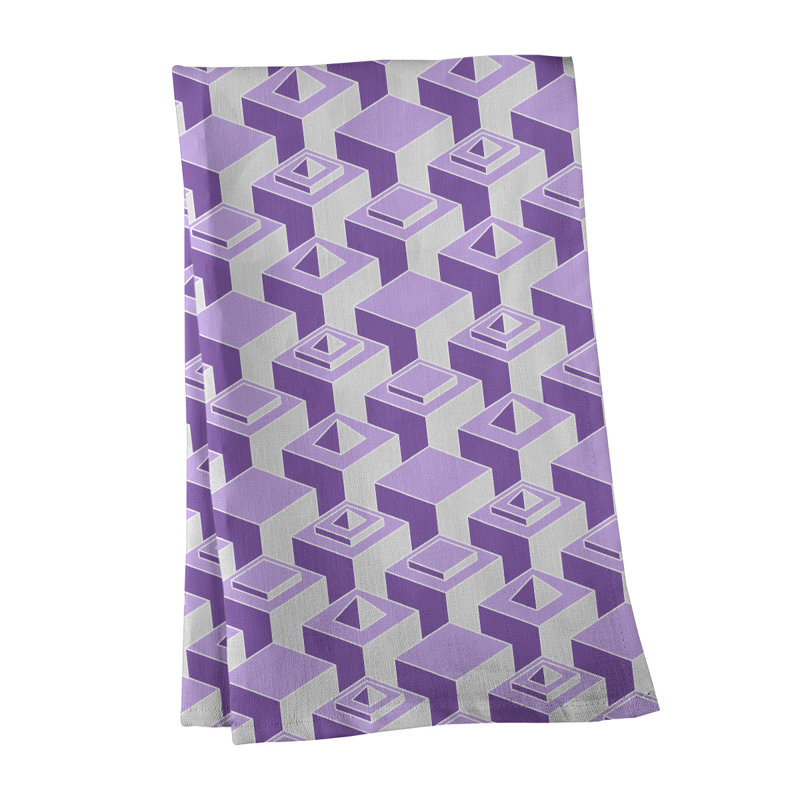 Patricia Geoffrey Tea Towel Kitchen Towel, Light Blue/Purple, Cotton Twill