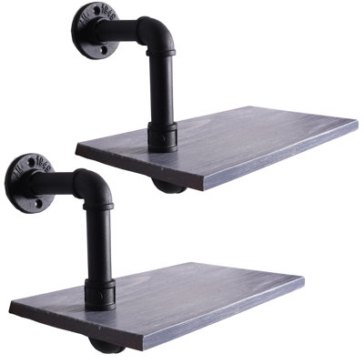 2 Piece Metal Floating Shelf