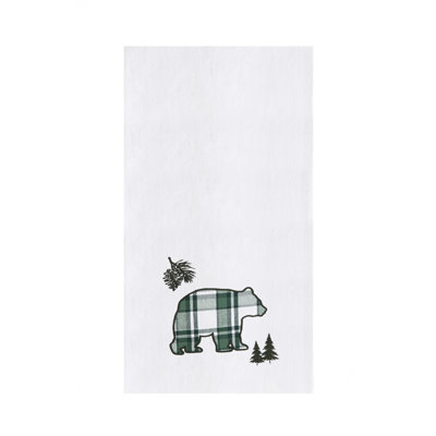 Torchon 100% coton Woodland Evergreen