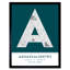 Aguascalientes City Map Aguascalientes Mexico City Map Teal 1 Piece Single Picture Frame Wall Art