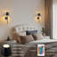 Ensemble de 2 appliques murales à piles avec télécommande - couleurs RVB, intensité variable, minuterie