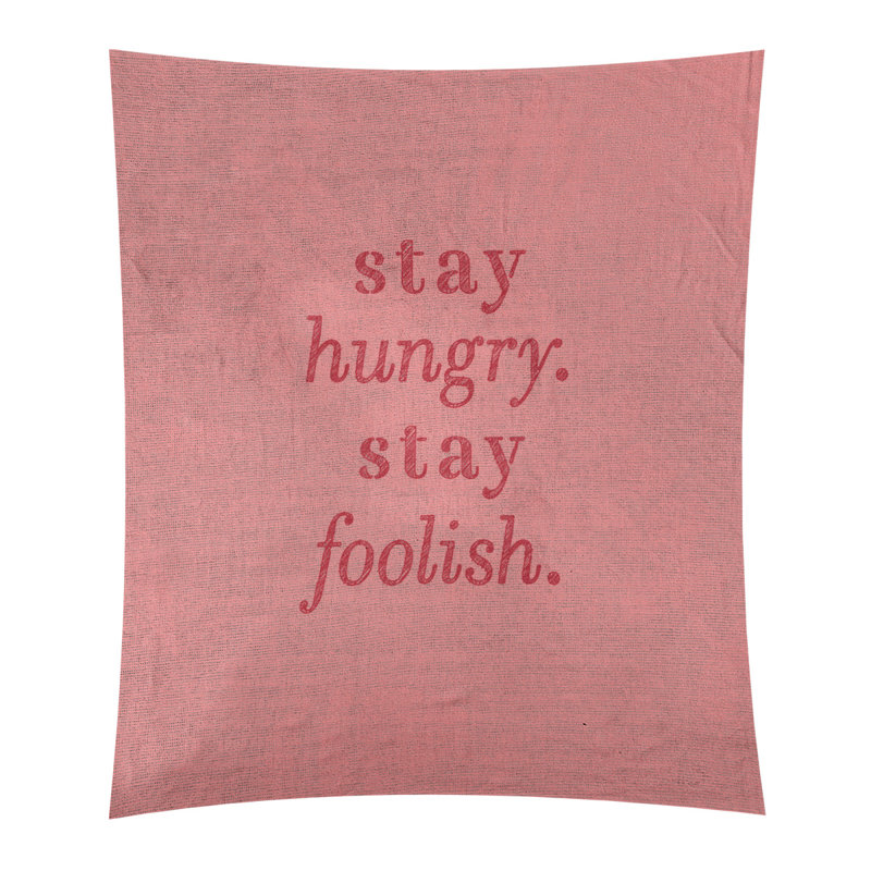 Tapisserie de devis en polyester à la main, H 27,5 po x l 37,5 po, Rouge