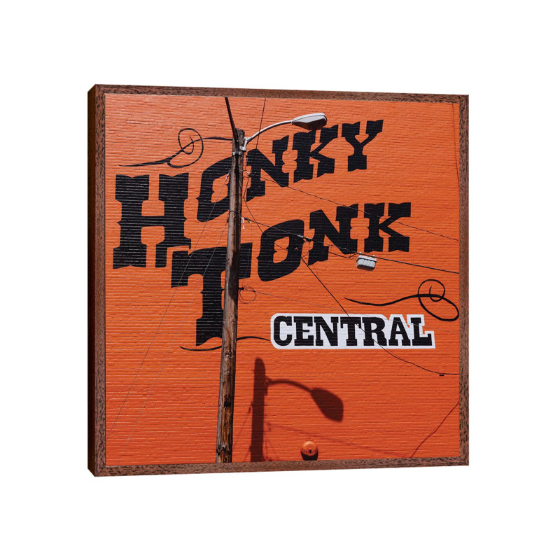 Nashville Honky Tonk by Bethany Young - Print on Canvas, Classic Brown Wood Framed, 93.98cm H x 93.98cm W x 3.81cm D
