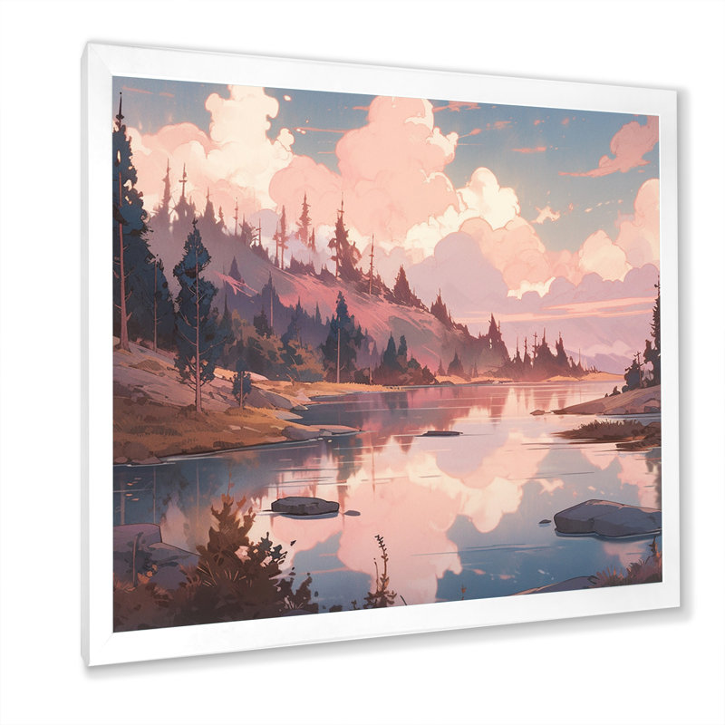 Mountain Majesty II - impression, Cadre simple blanc, H 30 po x l 30 po x P 1 po