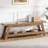 55" Entryway Bench with Shoe Storage, 2-Tier Narrow Hallway Foyer Seating Bench with Open Shelves-1527580036