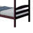Sifa Twin Bunk Bed, Convenient Ladder, Arch Slat Design, Espresso Brown